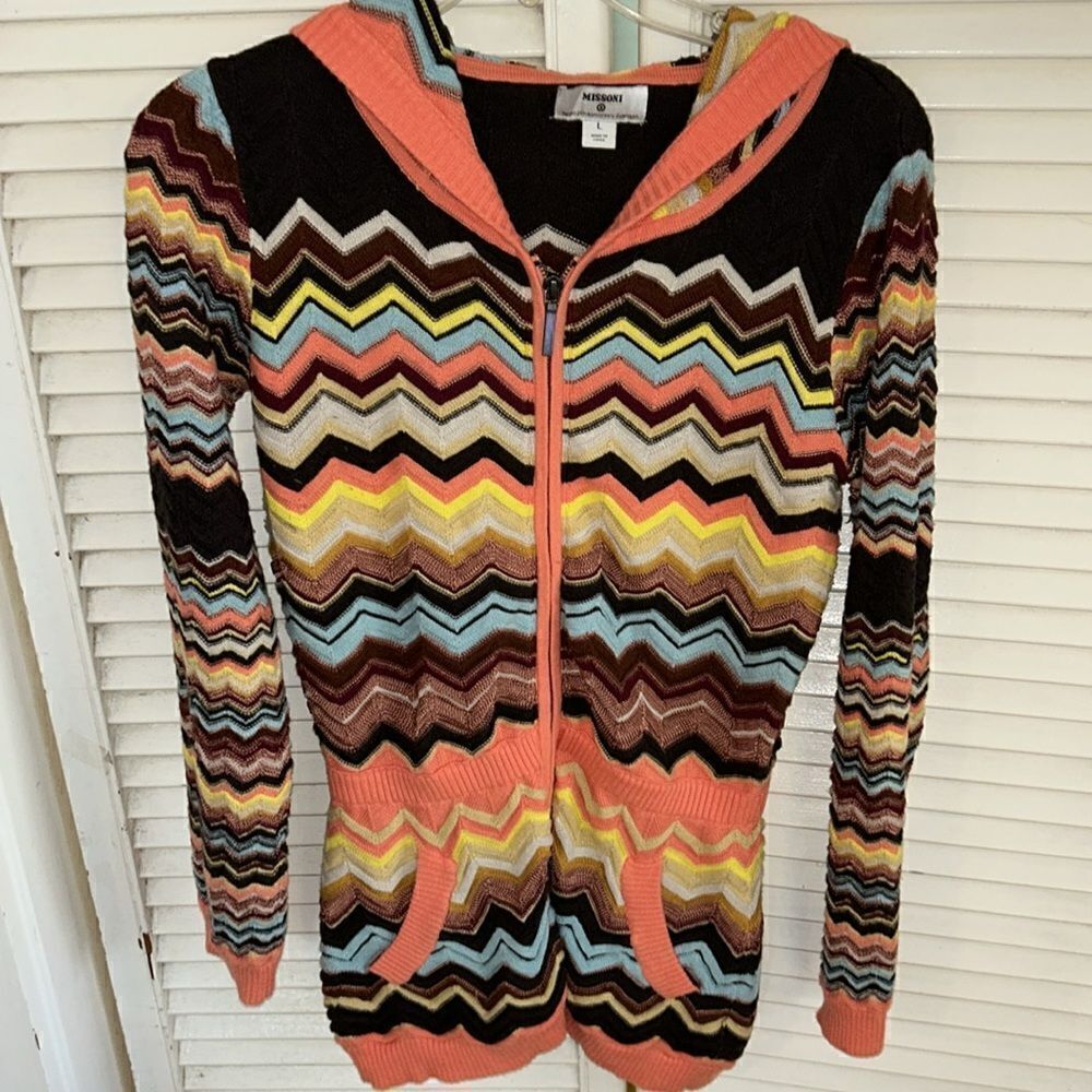 2011 LtdEd Missoni for Target 🎯 Zip up Sweater Hoodie Classic Missoni Look 👀